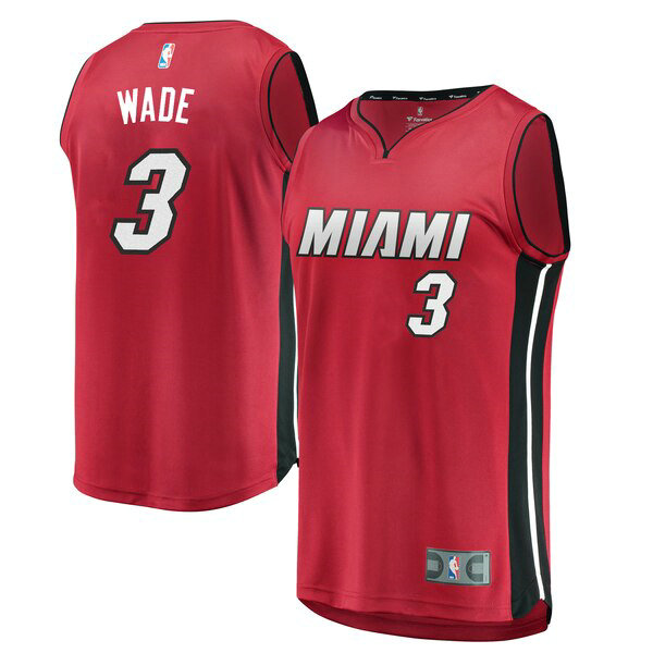 Maillot nba Miami Heat Statement Edition Homme Dwyane Wade 3 Rouge